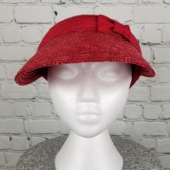 BETMAR BEACH | woven straw bow visor - Picture 1 of 9